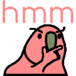 Hmm Parrot — cartoon emoji for Slack & Discord (Discord)