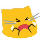 Meow Cry 2 — cartoon emoji for Slack & Discord