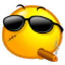 Cigar Cool — cartoon emoji for Slack & Discord
