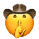 Shushing Cowboy — emoji emoji for Slack & Discord