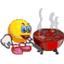 Barbecue Flip — cartoon emoji for Slack & Discord
