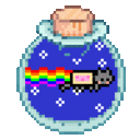 Nyancat Bottle — symbol emoji for Slack & Discord