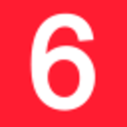 Red Number Six — number emoji for Slack & Discord (Discord)