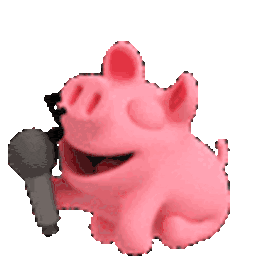 Pig Sing Karaoke — cartoon emoji for Slack & Discord (Discord)