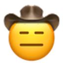 Expressionless Cowboy — cartoon emoji for Slack & Discord