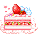 Strawberry Cake 2 — strawberry emoji for Slack & Discord
