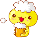 Drinking Beer — cartoon emoji for Slack & Discord