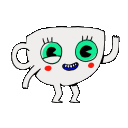 Dancing Coffee Cup — cartoon emoji for Slack & Discord