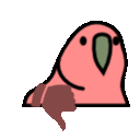 Thumbs Down Party Parrot — cartoon emoji for Slack & Discord