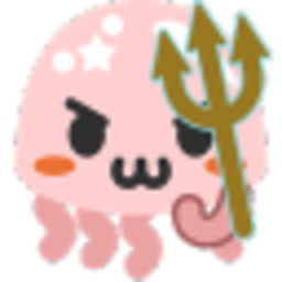 Jellyfish Trident — cartoon emoji for Slack & Discord (Discord)