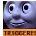 Thomas The Triggered Engine — cartoon emoji for Slack & Discord