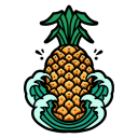 Pineapple Flow — cartoon emoji for Slack & Discord