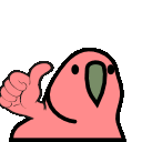 Thumbs Up Parrot — cartoon emoji for Slack & Discord