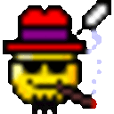 Fedora Smoking — cartoon emoji for Slack & Discord