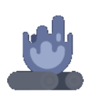 Blue Campfire — symbol emoji for Slack & Discord