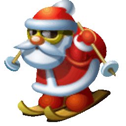 Santa Skiing — santa emoji for Slack & Discord (Discord)