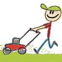 Lawn Mowing — cartoon emoji for Slack & Discord