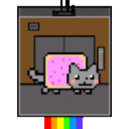Nyancat Elevator — cartoon emoji for Slack & Discord (Discord)