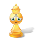 Chess Queen — cartoon emoji for Slack & Discord