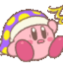 Kirbysleep Wakeup — cartoon emoji for Slack & Discord