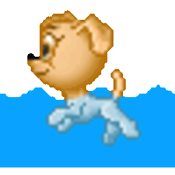 Puppy Swim — puppy emoji for Slack & Discord (Discord)