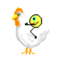 Chicken Ride — cartoon emoji for Slack & Discord