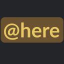 At Here Dark — logo emoji for Slack & Discord