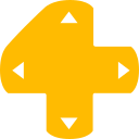 Yellow Dpad Arrows — yellow emoji for Slack & Discord