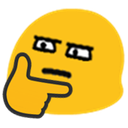 Blob Thinking Glare — thinking emoji for Slack & Discord