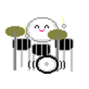 Riceball Drums — cartoon emoji for Slack & Discord