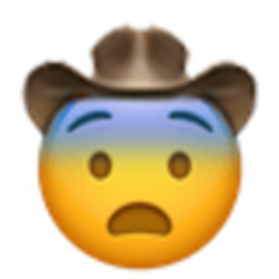 Fearful Cowboy — cartoon emoji for Slack & Discord (Discord)