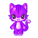 Purple Cat — cartoon emoji for Slack & Discord