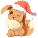 Eevee Santa — cartoon emoji for Slack & Discord
