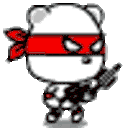 Ninja Bear — cartoon emoji for Slack & Discord