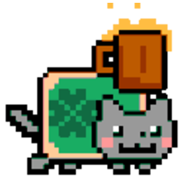Nyancat Saintpaddy — cartoon emoji for Slack & Discord (Discord)