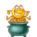 Pot Of Gold — cartoon emoji for Slack & Discord