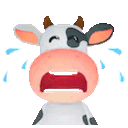 Sad Cow — cartoon emoji for Slack & Discord