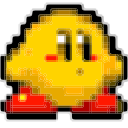 Kirby Yellow — cartoon emoji for Slack & Discord