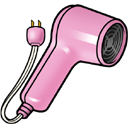Hair Dryer — pink emoji for Slack & Discord