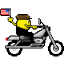 Motorcycle 3 — cartoon emoji for Slack & Discord