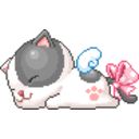 Sleeping Kitty — cartoon emoji for Slack & Discord