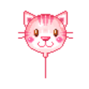 Kitty Balloon — cartoon emoji for Slack & Discord