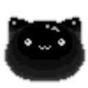 Little Kitty Jelly Black — cartoon emoji for Slack & Discord