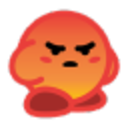 Angry Kirby — cartoon emoji for Slack & Discord