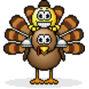 Turkey Ride — cartoon emoji for Slack & Discord