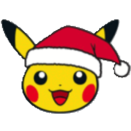 Pikachu Santa — cartoon emoji for Slack & Discord (Discord)