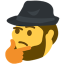 Abraham Thinkin — cartoon emoji for Slack & Discord