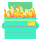 Party Dumpster Fire Fixed — fire emoji for Slack & Discord