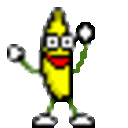 Banana Wave2 — cartoon emoji for Slack & Discord