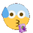 Nervous Sip — cartoon emoji for Slack & Discord
